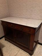 Antieke houten dressoir kast met marmeren blad, Ophalen
