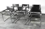Set van 6 zwarte buisframe S34 (Mart Stam) stoelen, Ophalen of Verzenden
