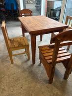 kindertafel met 4 stoelen, Kinderen en Baby's, Ophalen, Zo goed als nieuw, Meubelstuk of Keukentje