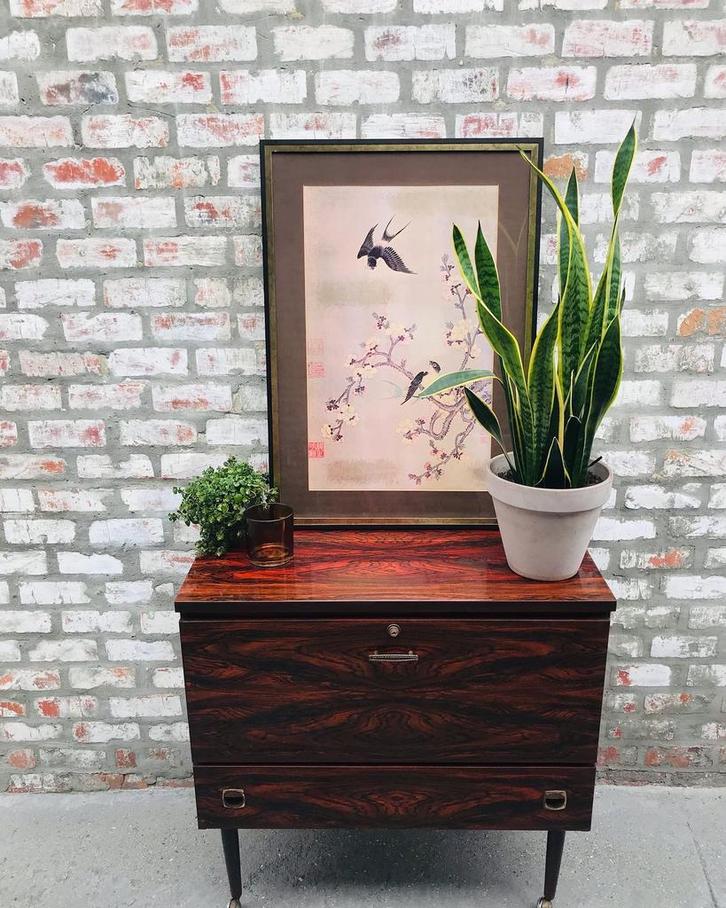 Chinese kunst schilderij (reproductie) zwaluw op bloesemboom, Antiek en Kunst, Kunst | Niet-Westerse kunst, Ophalen