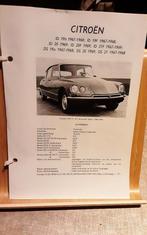 Citroën id ds technische fiche, Ophalen of Verzenden, Zo goed als nieuw, Citroën