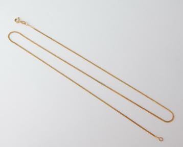 Lange 18 karaat Gouden Ketting in Cuban Gourmetschakel 61cm beschikbaar voor biedingen