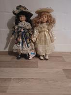 2 porseleinen poppen 45 cm groot  + 1 babypop, Enlèvement ou Envoi, Baby Pop