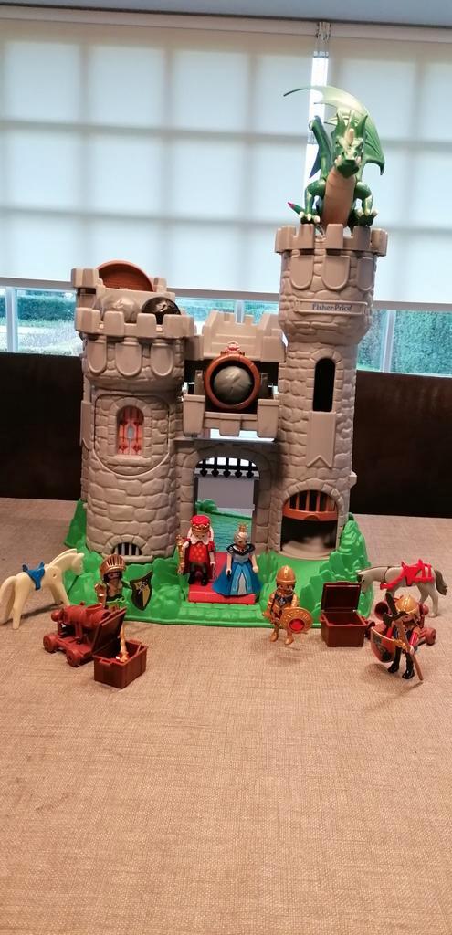 Kasteel met ridders en gevangenis playmobil, Kinderen en Baby's, Speelgoed | Playmobil, Zo goed als nieuw, Ophalen