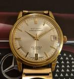 Vintage horloge Rotary Super Automatic Swiss made datum, Verzenden, Gebruikt, Geel, Rotary super automatic vintage