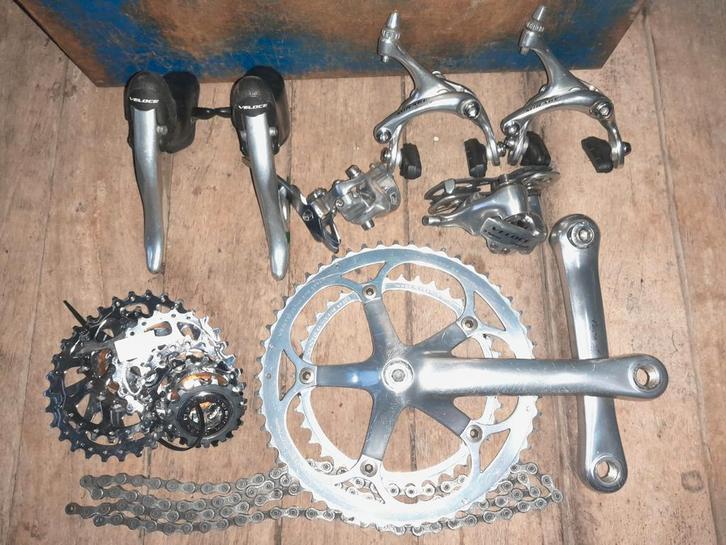 campagnolo 9 speed groepset, Sport en Fitness, Wielrennen, Gebruikt, Ophalen of Verzenden