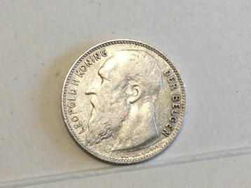 Belgique 1 franc 1909 argent flamand, Enlèvement ou Envoi, Argent