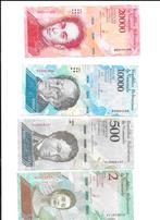 4 bankbiljetten Venezuela gebruikt, Postzegels en Munten, Bankbiljetten | Amerika, Verzenden, Zuid-Amerika, Los biljet