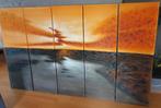 Olieschilderij zonsondergang 5 delig H150cm B250cm, Ophalen