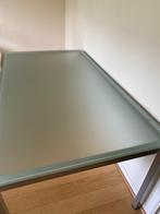 Table bureau ou salon en verre opaque, 160 x 90 cm, 150 à 200 cm, Comme neuf, 50 à 100 cm, Rectangulaire
