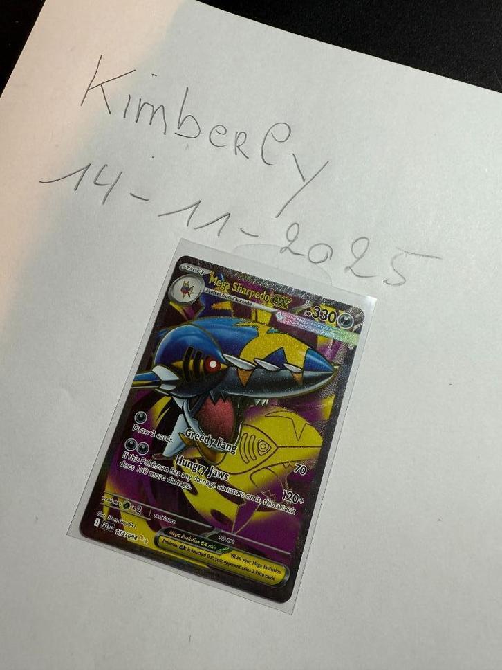 Pokémon Phantasmal Flames Mega Sharpedo EX #113/094 Engels, Hobby en Vrije tijd, Verzamelkaartspellen | Pokémon, Zo goed als nieuw
