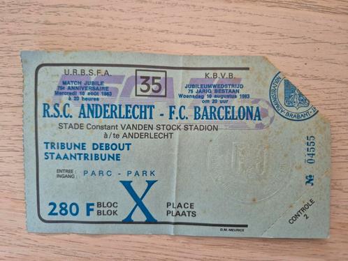 RSCA FC Barcelona 1983 75 voetbalticket, Sport en Fitness, Voetbal, Ophalen of Verzenden