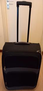 Valise  bleu foncé et gris, à roulettes, très bon éta, Enlèvement, Roulettes