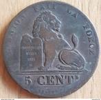 BELGIE : 5 CENTIMES 1842, Postzegels en Munten, Munten | België, Ophalen of Verzenden, Brons, Losse munt