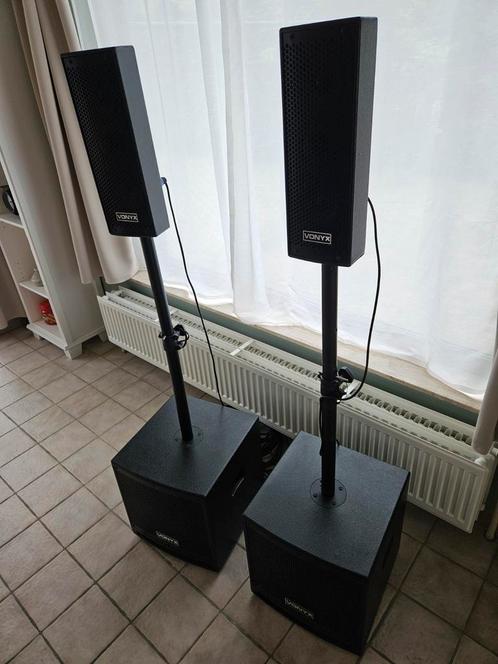Mooie actieve geluidsboxen vonyx 1000bt, Audio, Tv en Foto, Luidsprekerboxen, Gebruikt, Subwoofer, Ophalen