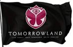 Vlag Tomorrowland zwart 90 op 150 - retro vintage mancave, Ophalen of Verzenden, Zo goed als nieuw, Reclamebord