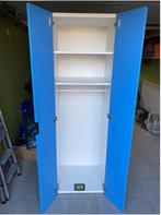 Smalle kinderkleerkast met blauwe deuren, 50 tot 70 cm, Kast, 105 cm of meer, Gebruikt