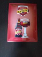 Kasteelbier reclamebord metaal rouge, Verzamelen, Merken en Reclamevoorwerpen, Ophalen, Reclamebord