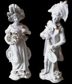 paar bisquit beelden "jongen en meisje"., Antiquités & Art, Antiquités | Porcelaine, Enlèvement