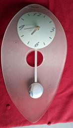 Horloge Encore & Encore avec balancier en verre et inox, Enlèvement, Comme neuf, Analogique, Horloge murale