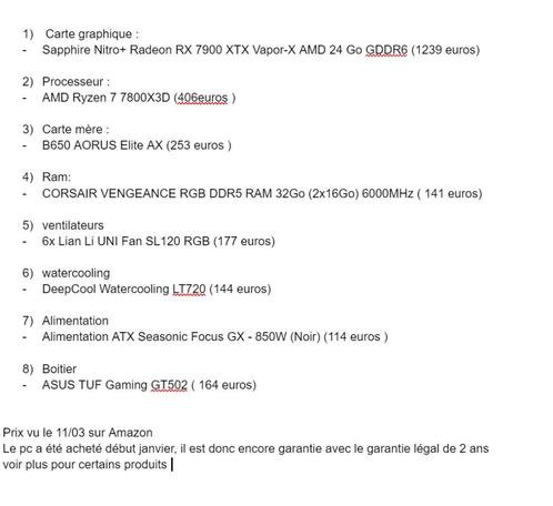 7900xtx Gamer-pc (AMD), Computers en Software, Desktop Pc's, Zo goed als nieuw, 4 Ghz of meer, 32 GB, Gaming, Ophalen of Verzenden