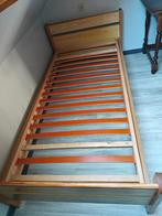 Houten bedkader 1pers, Huis en Inrichting, Slaapkamer | Bedden, Ophalen, Gebruikt, 90 cm, Eenpersoons