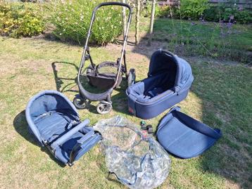 Jeansblauwe buggy met draagmand Pericles beschikbaar voor biedingen