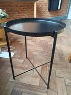 Table d'appoint IKEA GLADOM noire 45x53cm, Rond, Enlèvement, Utilisé, Moins de 50 cm
