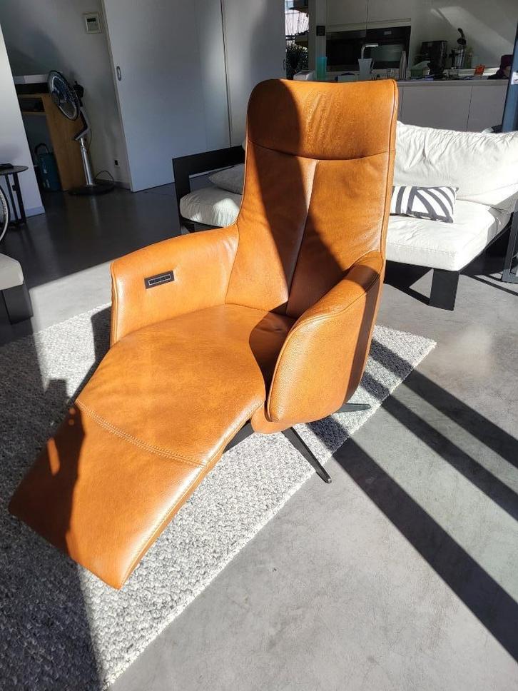 De Toekomst Twice082 Relax, Huis en Inrichting, Fauteuils, Zo goed als nieuw, Leer, 50 tot 75 cm, Minder dan 75 cm, Ophalen