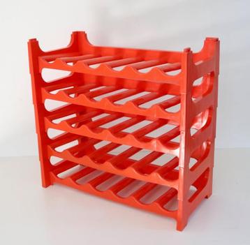 Vintage Orange Space Age wijnrek beschikbaar voor biedingen
