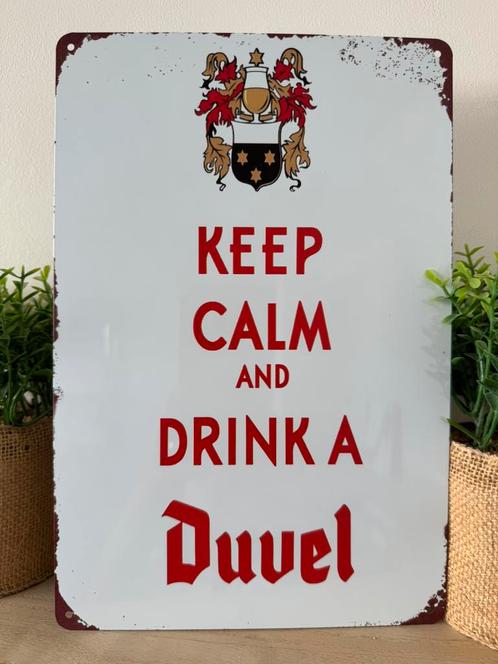 Metalen reclamebord Duvel, Verzamelen, Biermerken, Nieuw, Reclamebord, Plaat of Schild, Duvel, Ophalen of Verzenden