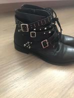 Zwarte leren bikerboots met studs Esprit (maat 40), Kleding | Dames, Schoenen, Lage of Enkellaarzen, Gedragen, Esprit, Ophalen of Verzenden