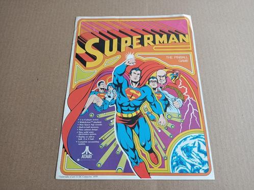 Flyer/ Folder: Atari Superman (1979) Flipperkast, Verzamelen, Automaten | Flipperkasten, Flipperkast, Verzenden