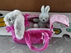 knuffel konijnen in draagtas, Enlèvement ou Envoi, Utilisé, Lapin