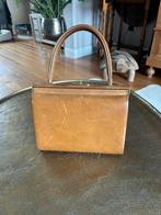 Vintage bruine lederen handtas, Ophalen of Verzenden, Gebruikt, Bruin, Handtas