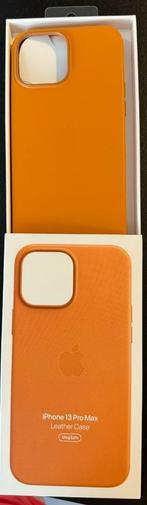 NIEUW officieel oranje leren hoesje voor iPhone 13 Pro Max, Telecommunicatie, Ophalen of Verzenden, Nieuw, IPhone 13 Pro Max, Frontje of Cover