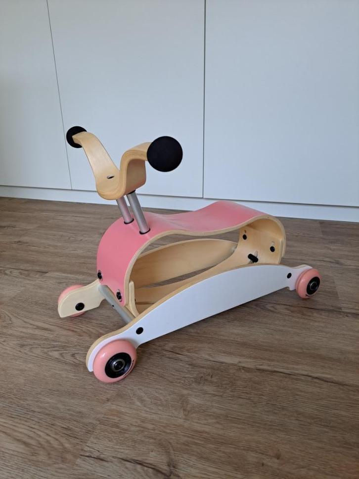 Loopwagen-schommelpaard-loopfiets Wishbone Mini Flip 3 in 1, Kinderen en Baby's, Speelgoed | Hobbelfiguren, Zo goed als nieuw