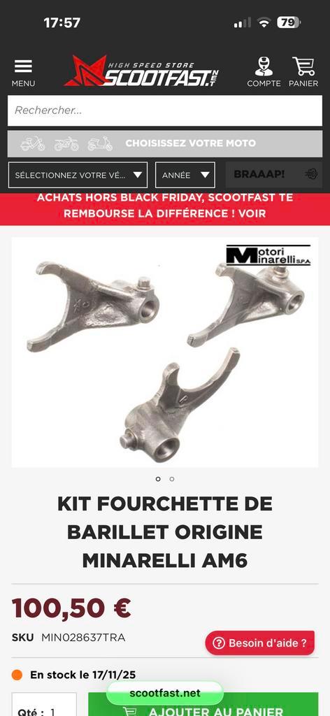 Fantic 50 versterkte am6-versnellingsbakvorken, Fietsen en Brommers, Brommeronderdelen | Algemeen, Ophalen of Verzenden