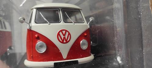Fourgonnette Volkswagen T1 rouge et blanche, v 1:24 en blist, Hobby & Loisirs créatifs, Voitures miniatures | 1:24, Neuf, Enlèvement ou Envoi