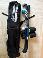 Hockey tas met ballen en been beschermers, Sport en Fitness, Hockey, Ophalen, Zo goed als nieuw, Tas