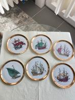 6 prachtige schoteltjes met historische zeilschepen, Ophalen of Verzenden