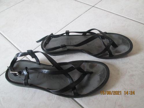 Sandales à brides en cuir noir « DXXZ » P : 37, Vêtements | Femmes, Chaussures, Porté, Noir, Enlèvement ou Envoi