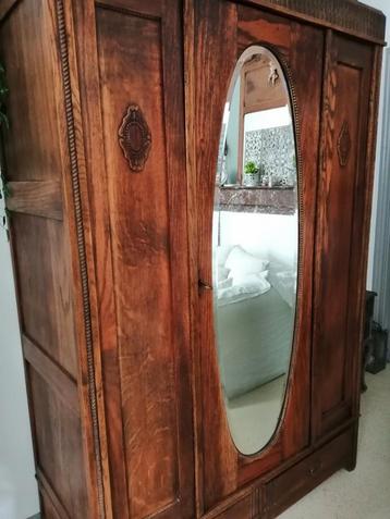 Armoire garde-robe penderie ancienne, Antiquités & Art, Enlèvement