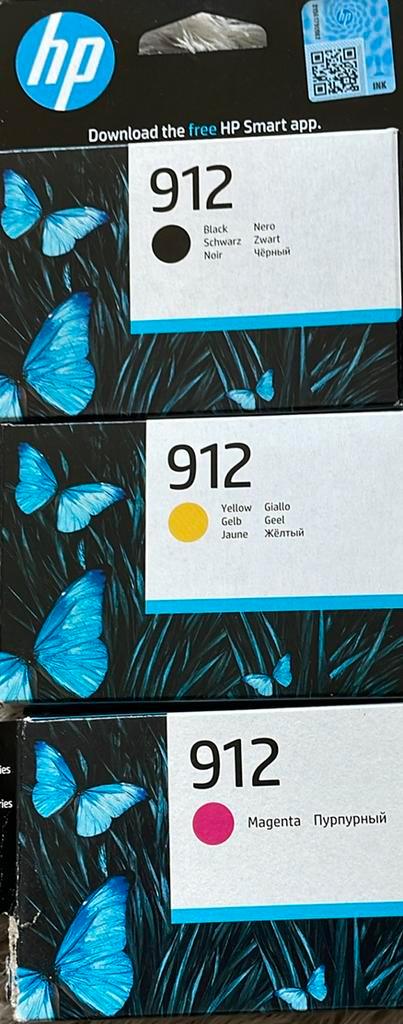 HP 912 originele zwarte/geel/magenta inktcartridge, Computers en Software, Printerbenodigdheden, Nieuw, Cartridge, Ophalen