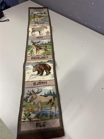 vintage borduurwerk wandhanger hangemaakt, Enlèvement ou Envoi, Comme neuf