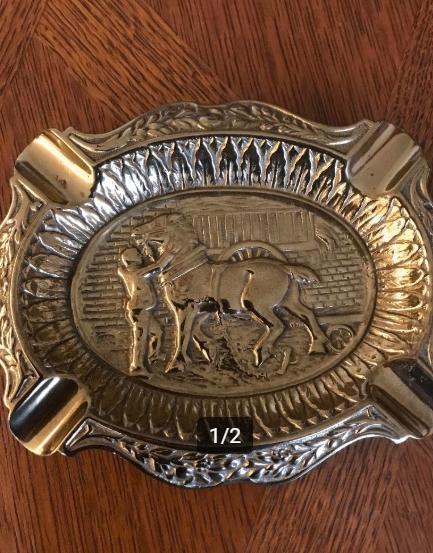 Vintage koperen asbak, Antiek en Kunst, Antiek | Brons en Koper, Koper, Ophalen of Verzenden