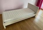 Mooi wit bed met matras, Huis en Inrichting, Ophalen, Gebruikt, Eenpersoons, Wit
