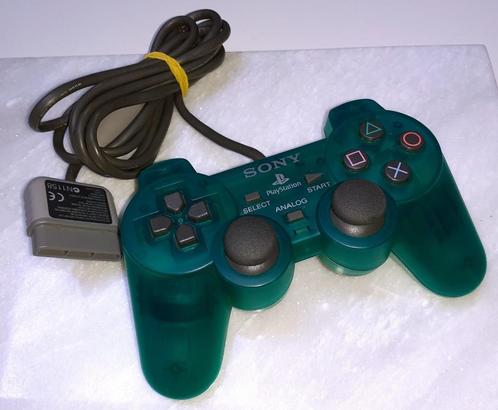 Gaming retro Playstation 2 controller clear green groen, Games en Spelcomputers, Games | Sony PlayStation 2, Online, Verzenden