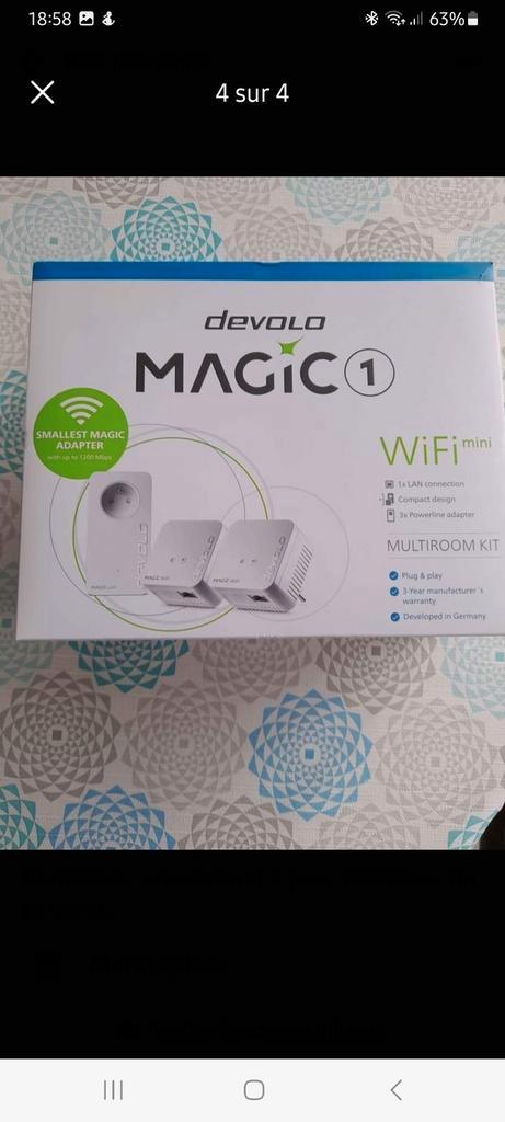 Prise cpl Devolo Powerline Magic1 Wifi mini Add-on, Informatique & Logiciels, Casques micro, Comme neuf, Enlèvement