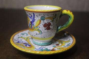 Mokkatasje uit Deruta,De umbrische hoofdstad van de keramiek beschikbaar voor biedingen